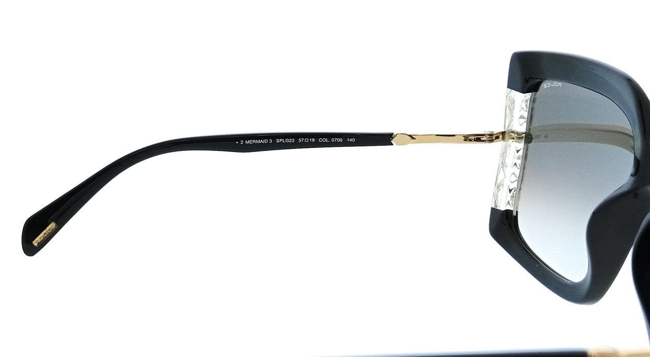 POLICE PLG23 700 Black Square Womens Sunglasses