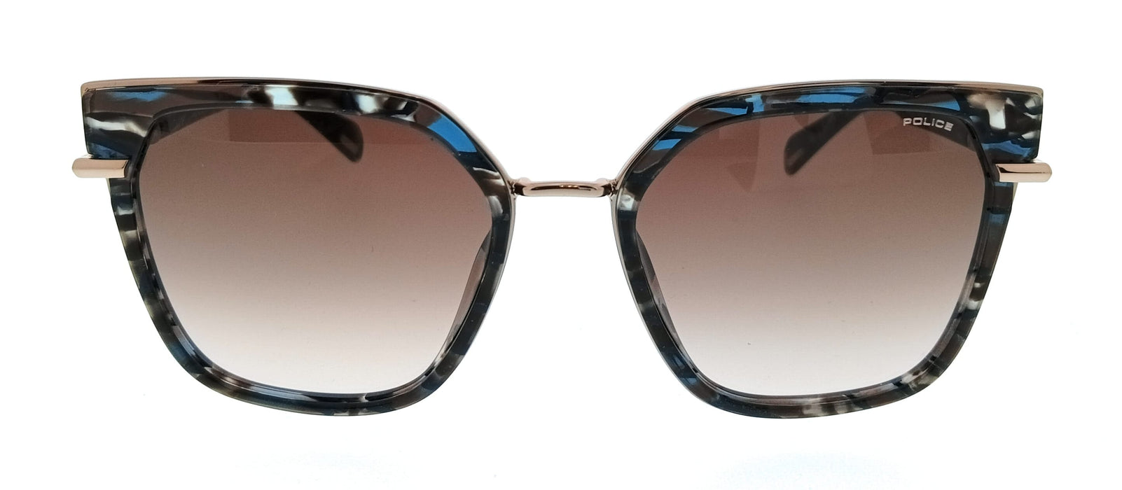 POLICE PLG24 08FE Shiny Camel Square Womens Sunglasses