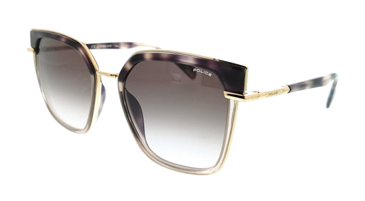 POLICE PLG24 300K Shiny Rose Gold Square Womens Sunglasses