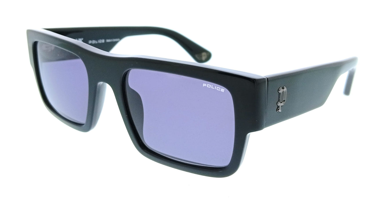 POLICE PLL12 700 Black Square Mens Sunglasses