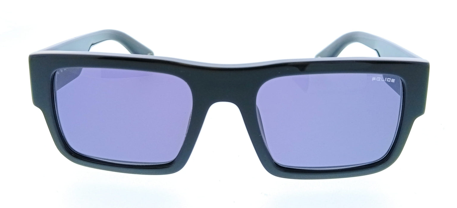 POLICE PLL12 700 Black Square Mens Sunglasses