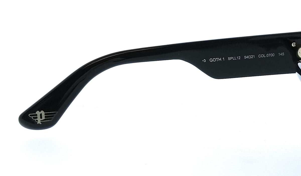 POLICE PLL12 700 Black Square Mens Sunglasses