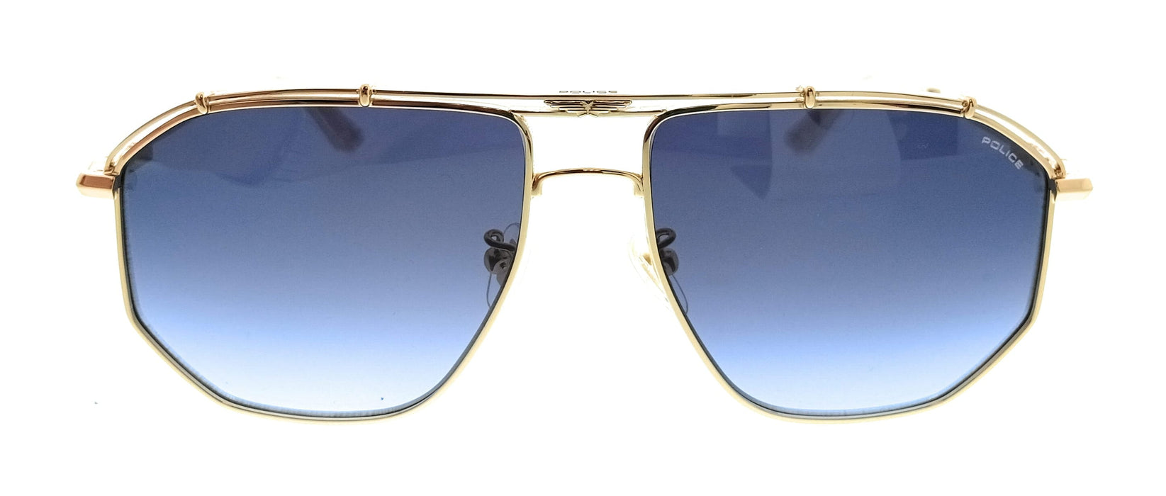 POLICE PLL17 300 Gold Geometric Mens Sunglasses