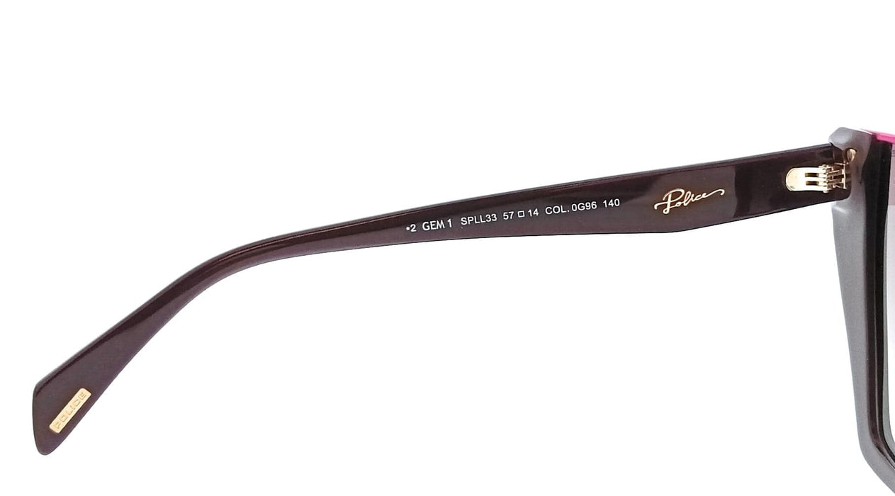 POLICE PLL33 0G96 Burgundy Square Womens Sunglasses