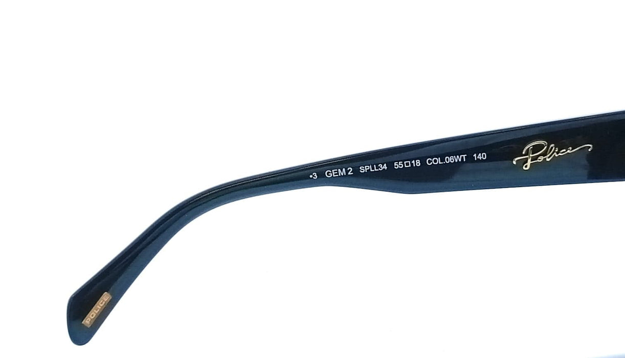 POLICE PLL34 06WT Green Square Womens Sunglasses