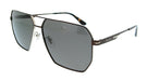 POLICE PLL79 A75P Shiny Palladium Geometric Mens Sunglasses