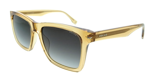 POLICE PLN35E 0L77 Brown/Yellow Square Mens Sunglasses