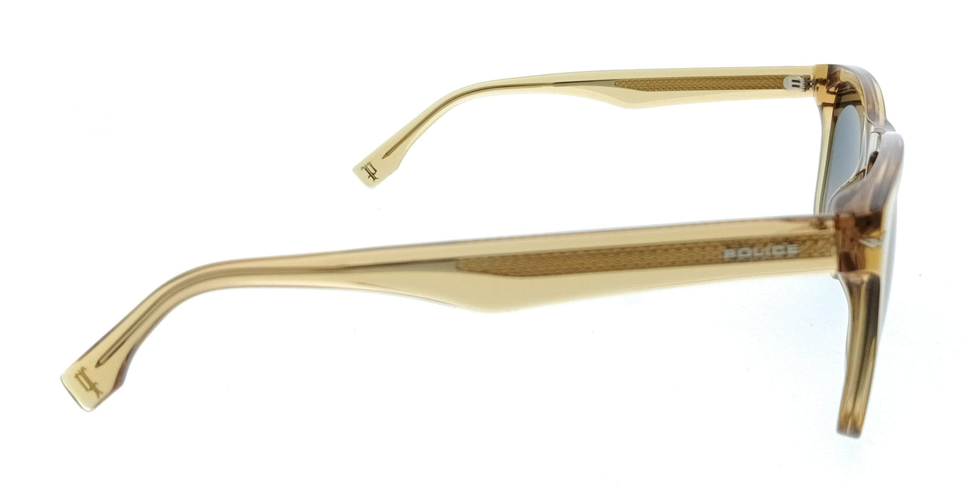 POLICE PLN35E 0L77 Brown/Yellow Square Mens Sunglasses