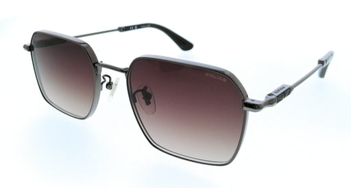 POLICE PLN41 568 Gunmetal Geometric Mens Sunglasses