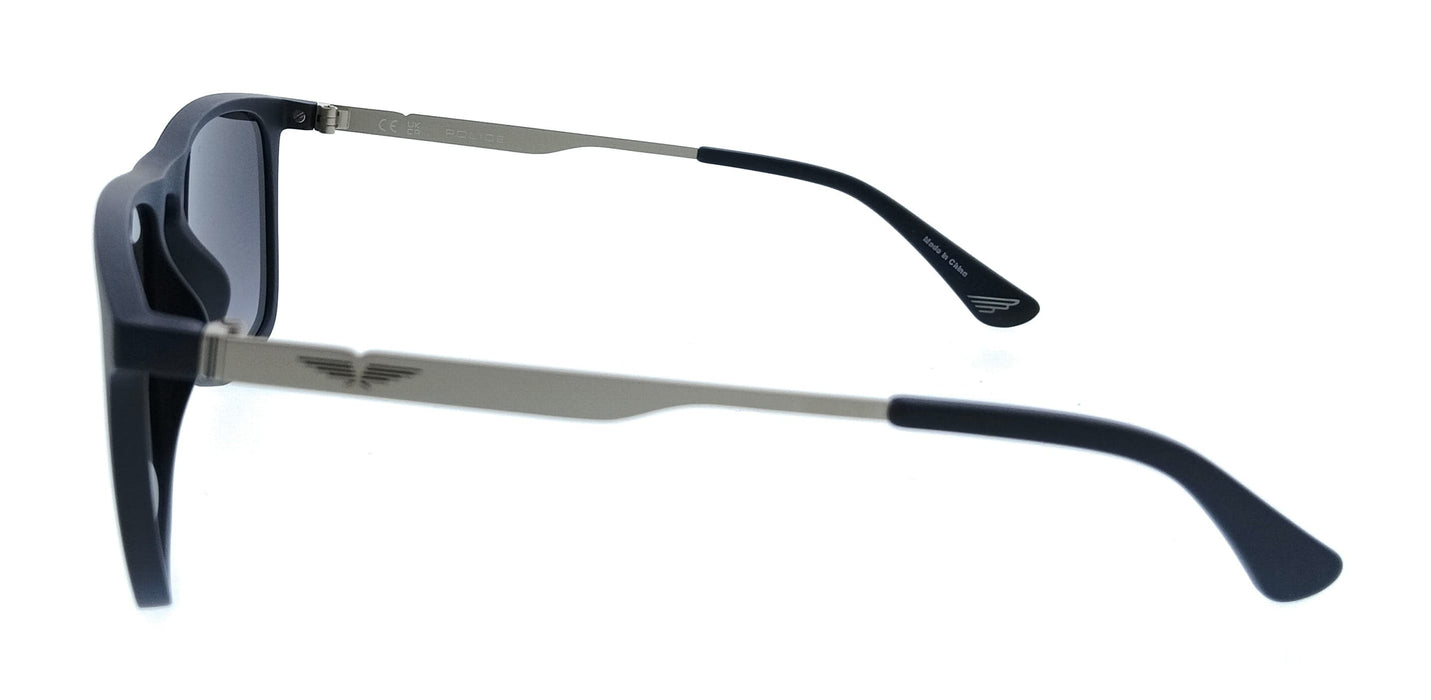 POLICE PLQ80 9AGM Blue Square Mens Sunglasses