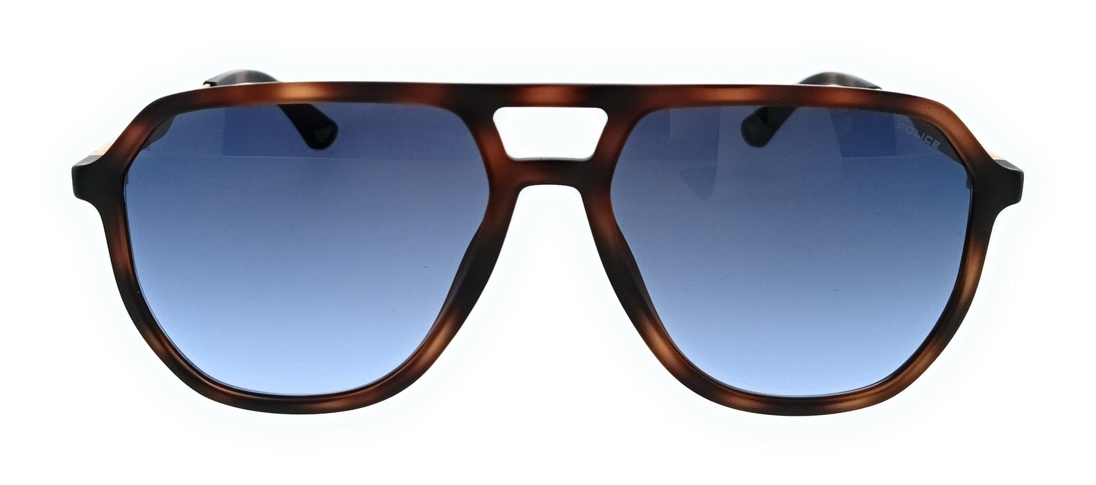 POLICE PLQ81 878 Matt Dark Havana Aviator Mens Sunglasses