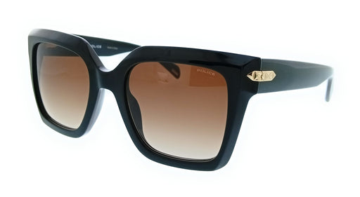 POLICE PLR26E 700Y Shiny Black Square Womens Sunglasses