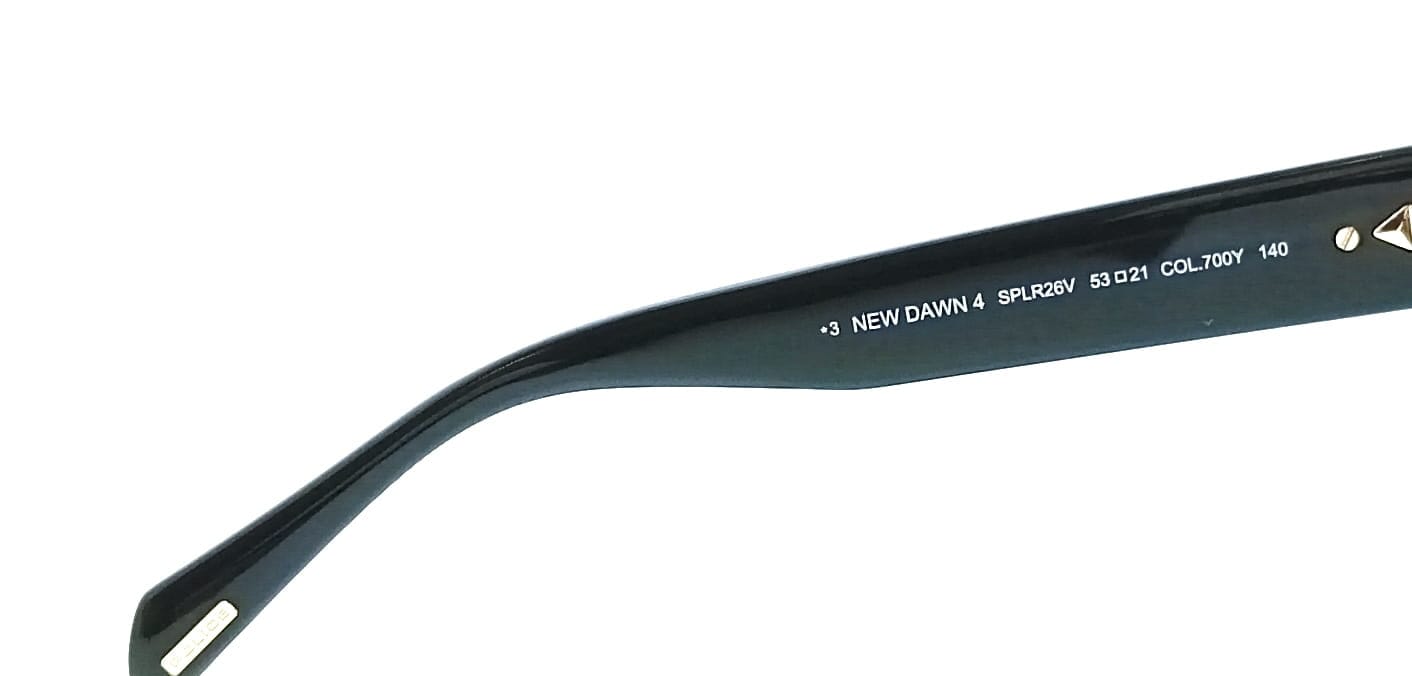 POLICE PLR26E 700Y Shiny Black Square Womens Sunglasses