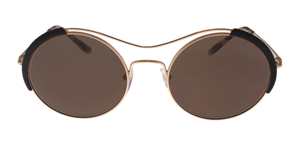 Prada  PR55VS 331408 CONCEPTUAL Rose Gold/Brown Oval Sunglasses