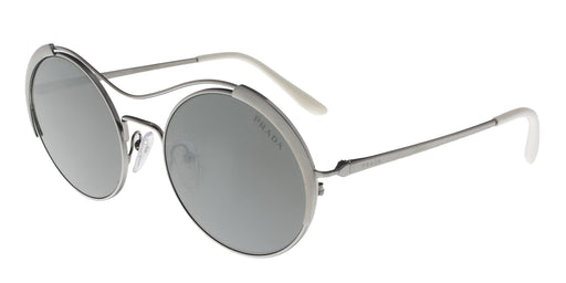 Prada  PR55VS 402407 CONCEPTUAL Gunmetal/Matte Gunmetal Oval Sunglasses