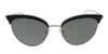 Prada  PR60VS 421407 CONCEPTUAL Matte Silver/Black Cateye  Sunglasses