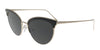 Prada   Pale Gold/Black Cateye  Sunglasses