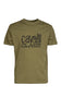 Cavalli Class Military Green Spray Print Signature Fashion T-Shirt -XXL