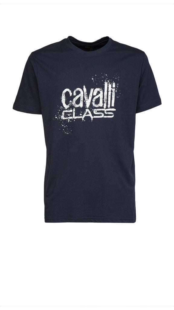 Cavalli Class  Spray Print Signature Fashion T-Shirt -