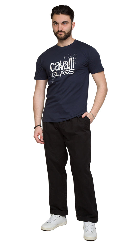 Cavalli Class  Spray Print Signature Fashion T-Shirt -