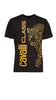 Cavalli Class Black Signature Leopard Print Fashion T-Shirt-XL