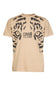 Cavalli Class Sand Tiger Eyes Print Fashion T-Shirt-M