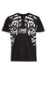 Cavalli Class Black Tiger Eyes Print Fashion T-Shirt-L