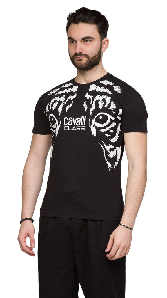 Cavalli Class  Tiger Eyes Print Fashion T-Shirt-