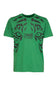 Cavalli Class Brilliant Green Tiger Eyes Print Fashion T-Shirt-XL