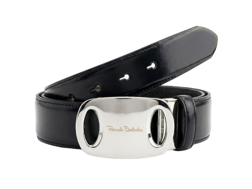Renato Balestra Napoli Classic Edge Black Adjustable Mens Belt