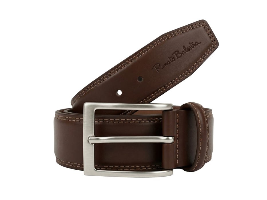 Renato Balestra Brown Stiching Mens Adjustable Belt-40
