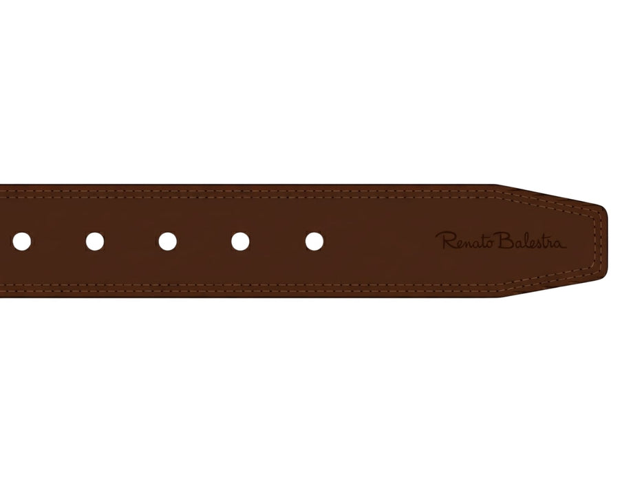 Renato Balestra Brown Stiching Mens Adjustable Belt-40