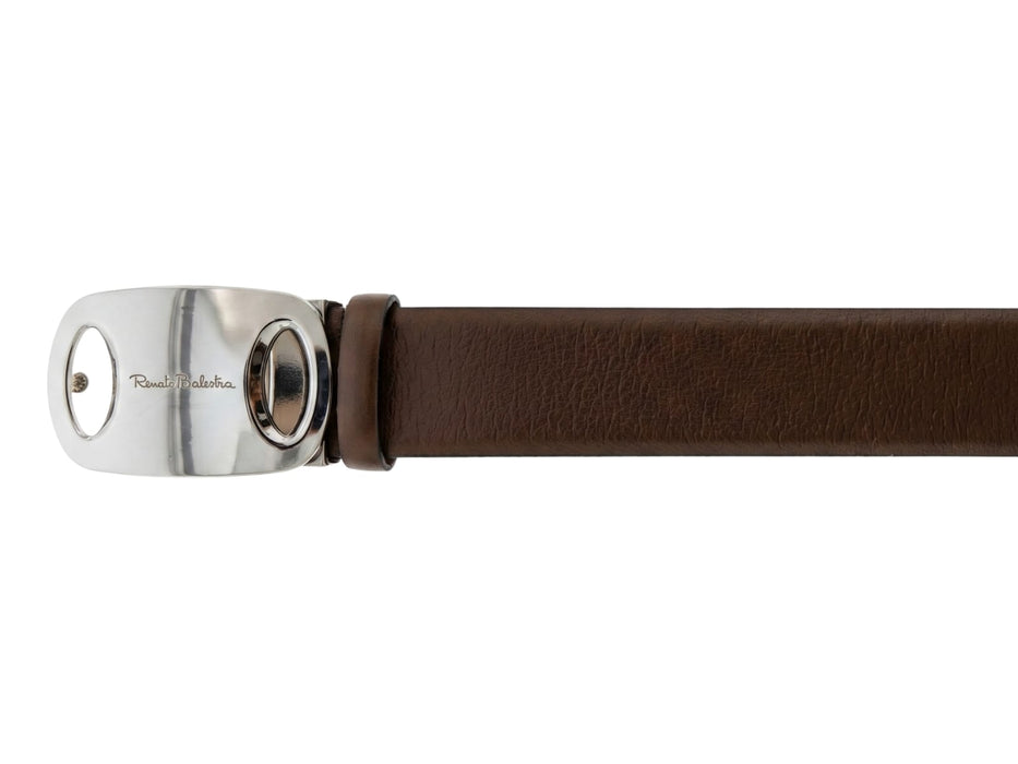 Renato Balestra Napoli Classic Edge Brown Adjustable Mens Belt-40