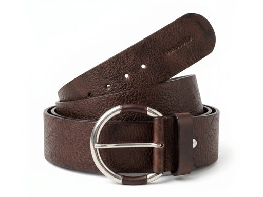 Renato Balestra Thick Round Buckel Brown Womens Adjustable Belt-32