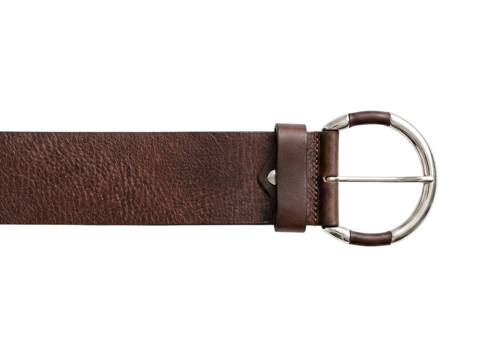 Renato Balestra Thick Round Buckel Brown Womens Adjustable Belt-32