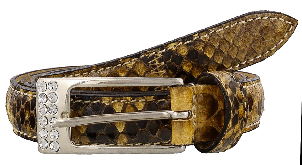 Renato Balestra Calamaria BG Beige Python Leather Womens Belt