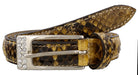 Renato Balestra Calamaria BG Beige Python Leather Womens Belt