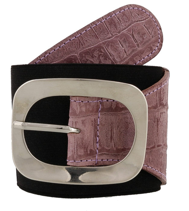 Renato Balestra Allesandra VL NR Purple/Black Leather Womens Belt