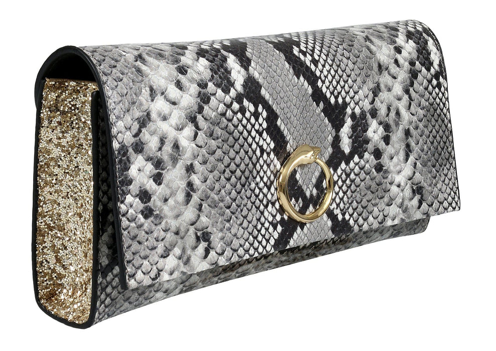 Roberto Cavalli HXLPDM 001 Grey Shoulder Bag