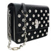 Roberto Cavalli HXLPGX 999 Black Studded Large Shoulder Bag