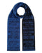 Roberto Cavalli ESZ064 LU053 Blue/Black Wool Blend Mens Scarf