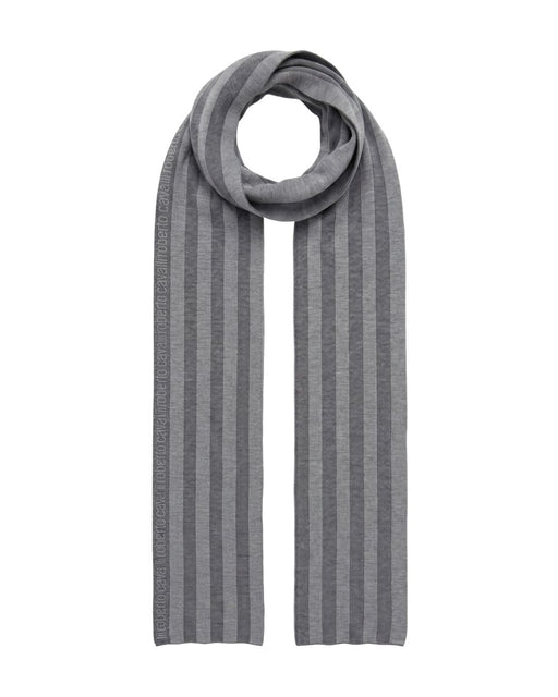 Roberto Cavalli Light Grey Wool Scarf