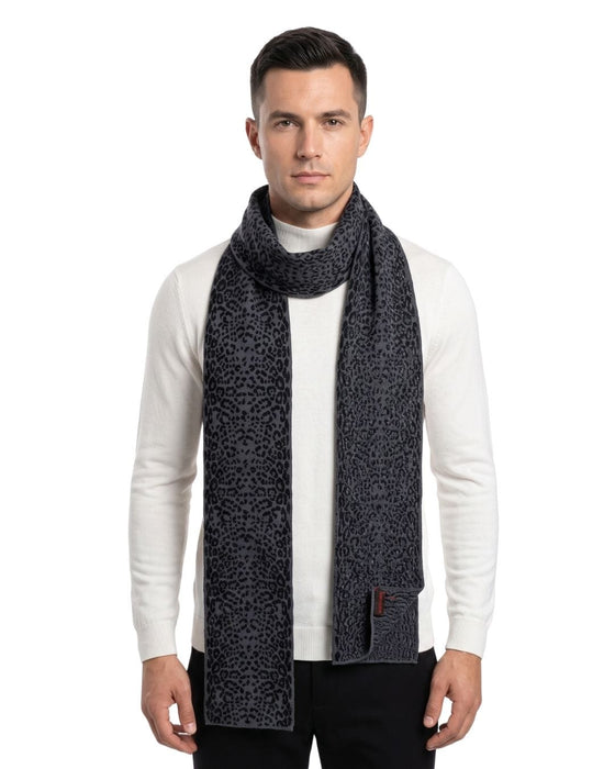 Roberto Cavalli Grey Wool Scarf