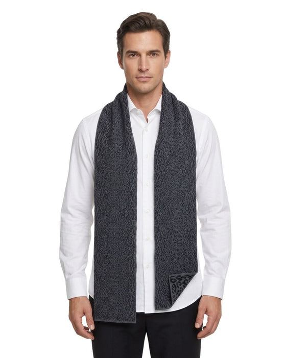 Roberto Cavalli Grey Wool Scarf