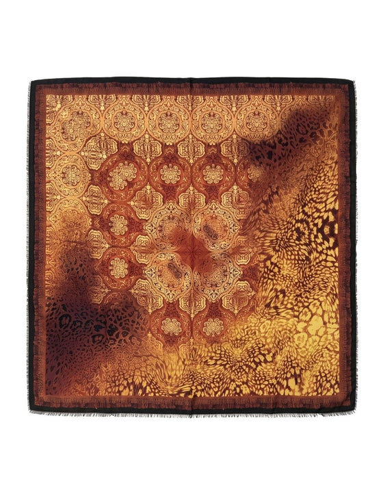 Roberto Cavalli Red & Yellow Silk Mens Scarf