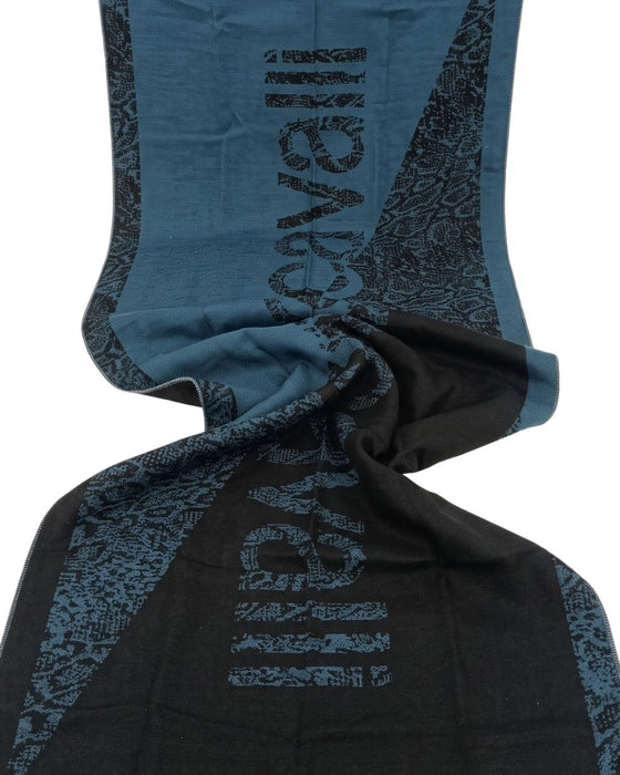 Roberto Cavalli  Turquoise Wool Blend Scarf