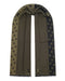 Roberto Cavalli Military Green Crest Logo Pattern Mens Wool Scarf