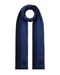 Roberto Cavalli Royal Navy Blue Crest Logo Pattern Mens Wool Scarf