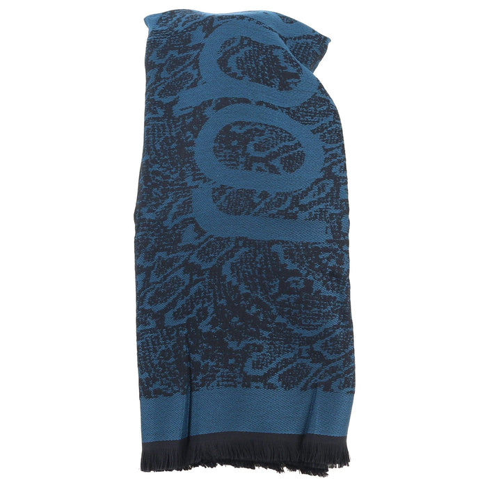Roberto Cavalli  Turquoise Wool Blend Scarf