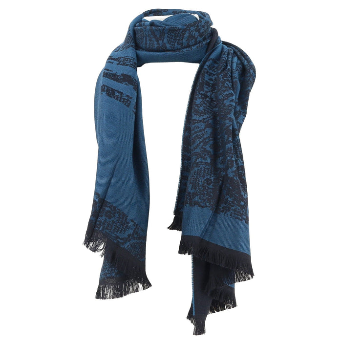 Roberto Cavalli  Turquoise Wool Blend Scarf